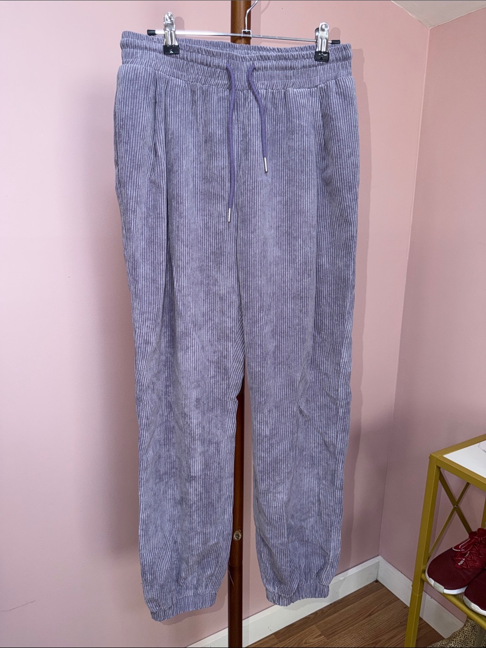 entro Lavender Corduroy Jogger Pants